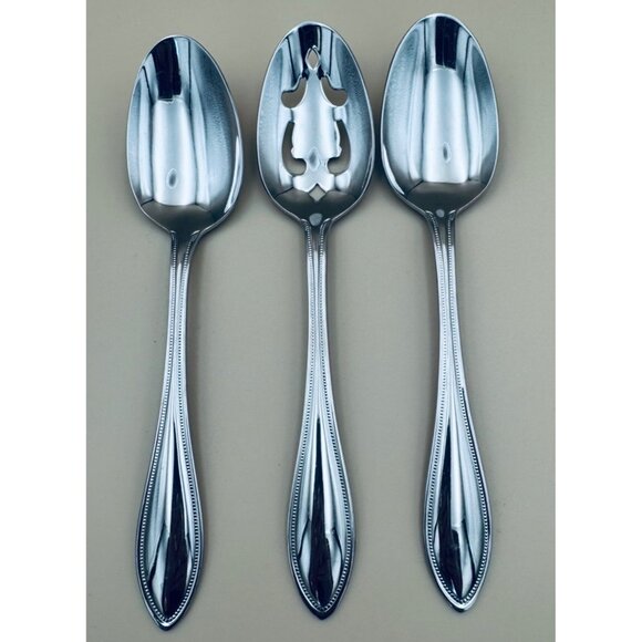 3 Wallace AMERICAN TRADITION Stainless Serving Spoons Indonesia - Picture 1 of 6